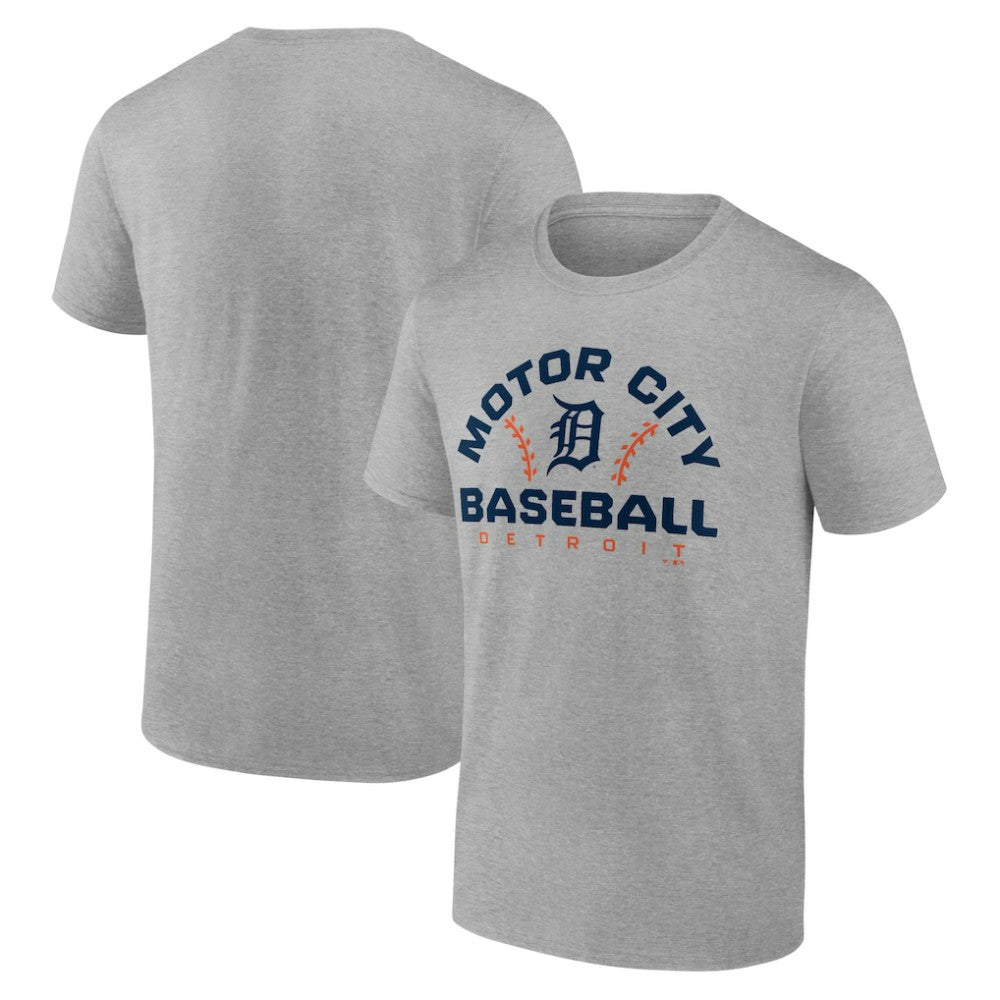 Detroit Tigers Team Go For Two T-Shirt Heather Gray