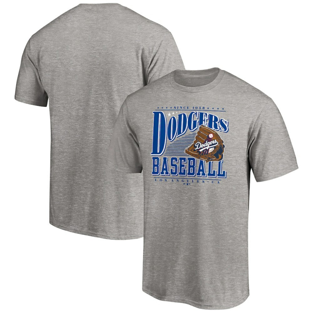 Los Angeles Dodgers Cooperstown Collection Winning Time T-Shirt Heather Gray