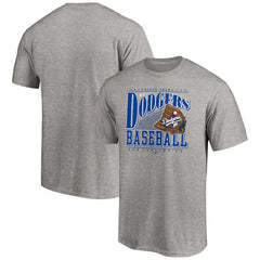 Los Angeles Dodgers Cooperstown Collection Winning Time T-Shirt Heather Gray