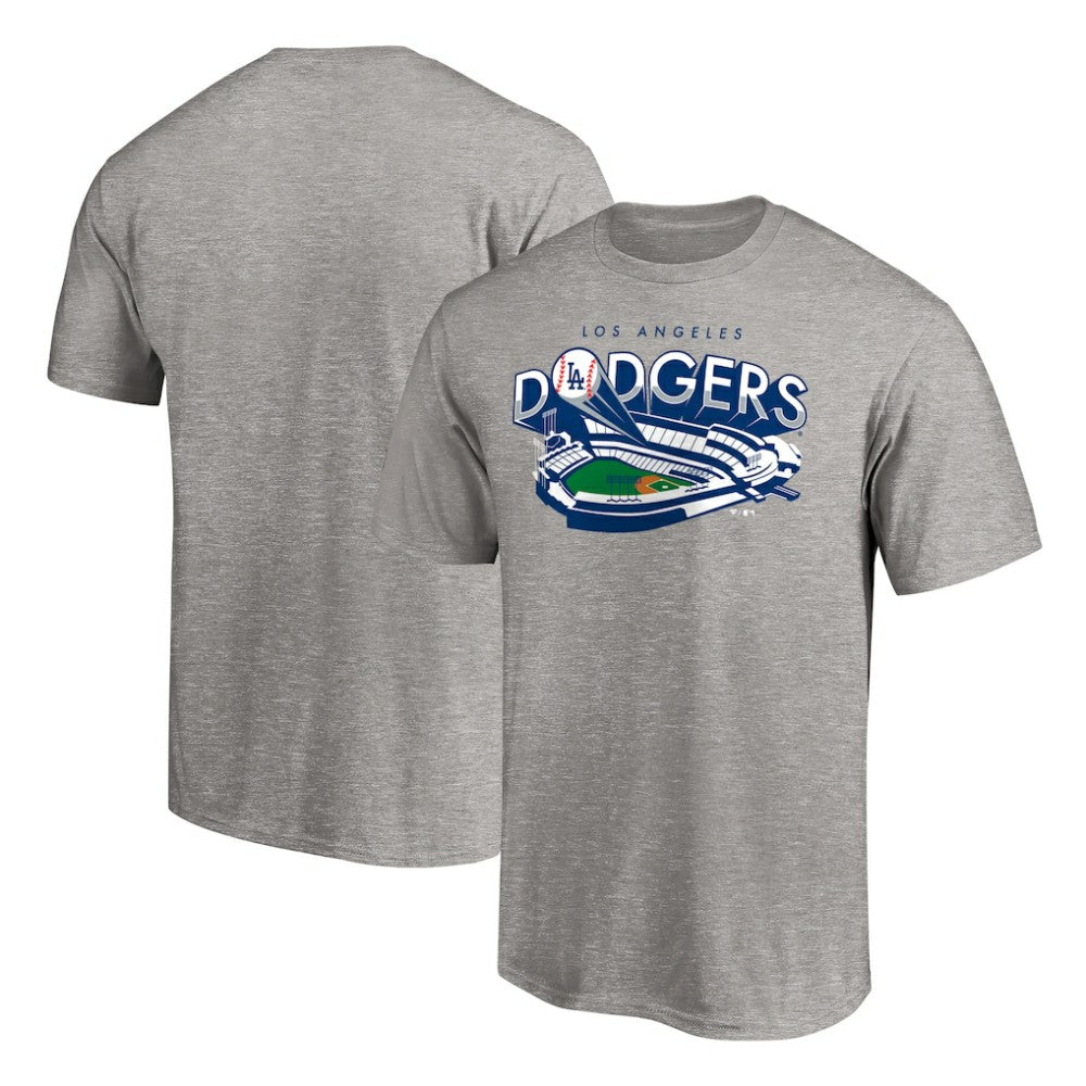 Los Angeles Dodgers Team Heater T-Shirt Heather Gray