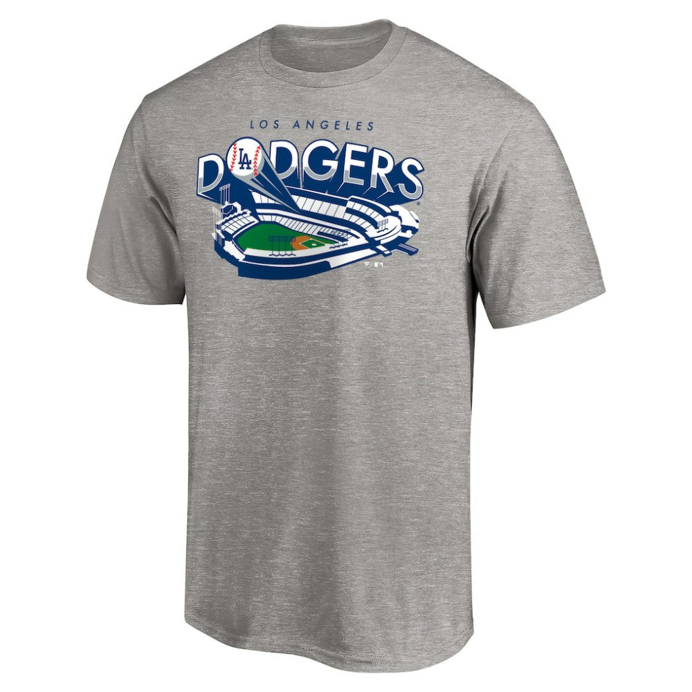 Los Angeles Dodgers Team Heater T-Shirt Heather Gray