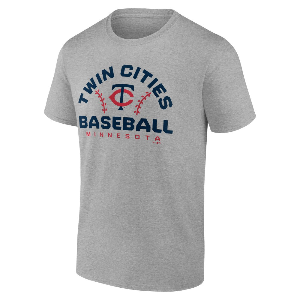 Minnesota Twins Team Go For Two T-Shirt Heather Gray