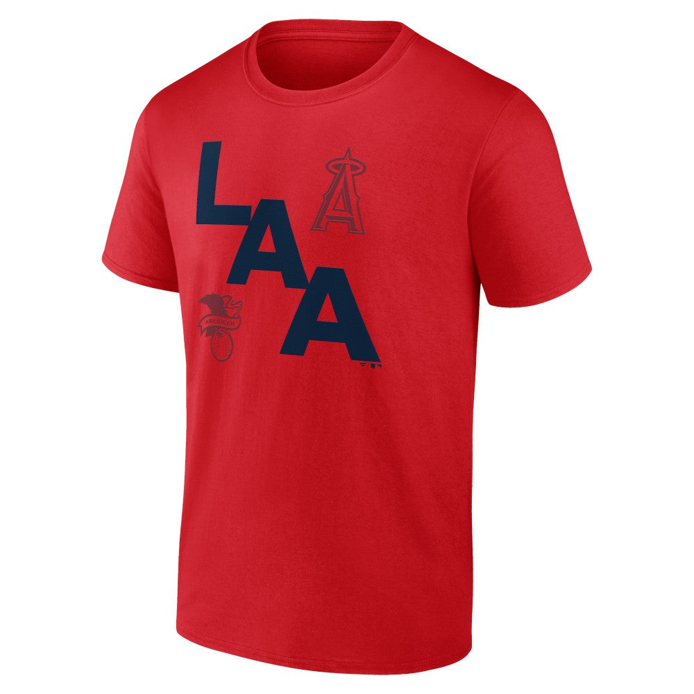 Los Angeles Angels Record Shattered T-Shirt Red