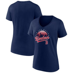 Boston Red Sox Women's One Champion V-Neck T-Shirt Navy