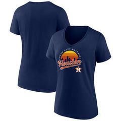 Houston Astros Women's One Champion V-Neck T-Shirt Navy