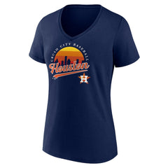 Houston Astros Women's One Champion V-Neck T-Shirt Navy