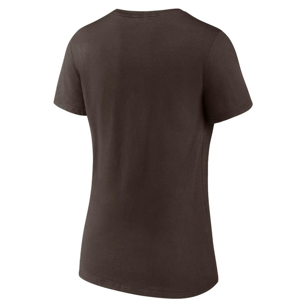 San Diego Padres Women's One Champion V-Neck T-Shirt Brown