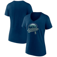Seattle Mariners Women's One Champion V-Neck T-Shirt Navy