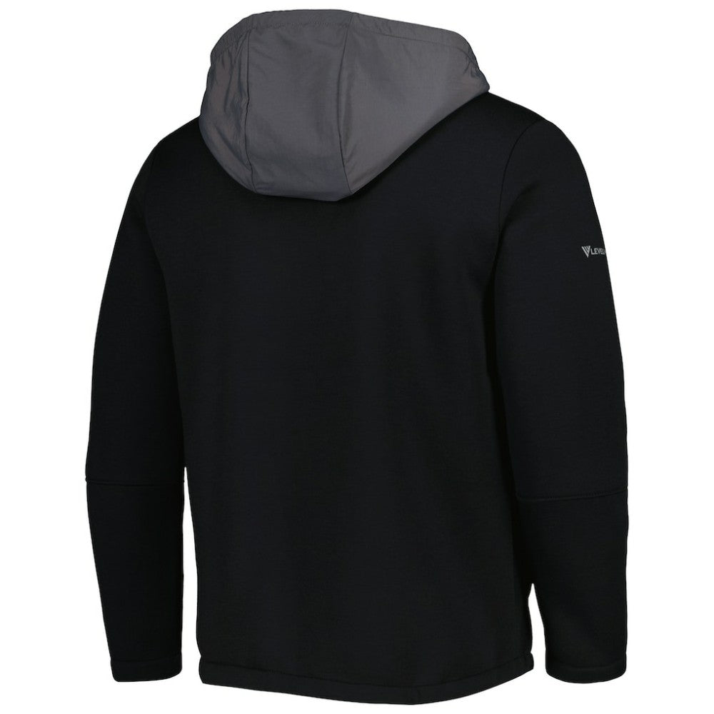 Atlanta Braves Levelwear Ruckus Quarter-Zip Hoodie Black