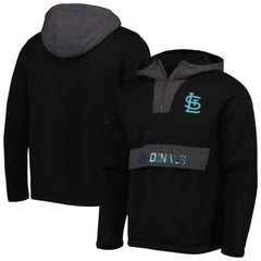 St. Louis Cardinals Levelwear Ruckus Quarter-Zip Hoodie Black