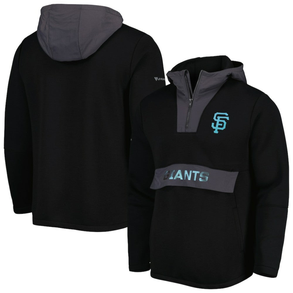 San Francisco Giants Levelwear Ruckus Quarter-Zip Hoodie Black