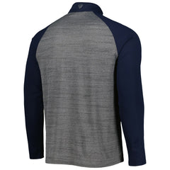 Cleveland Guardians Levelwear Vandal Raglan Quarter-Zip Top Heather Gray
