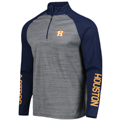 Houston Astros Levelwear Vandal Raglan Quarter-Zip Top Heather Gray