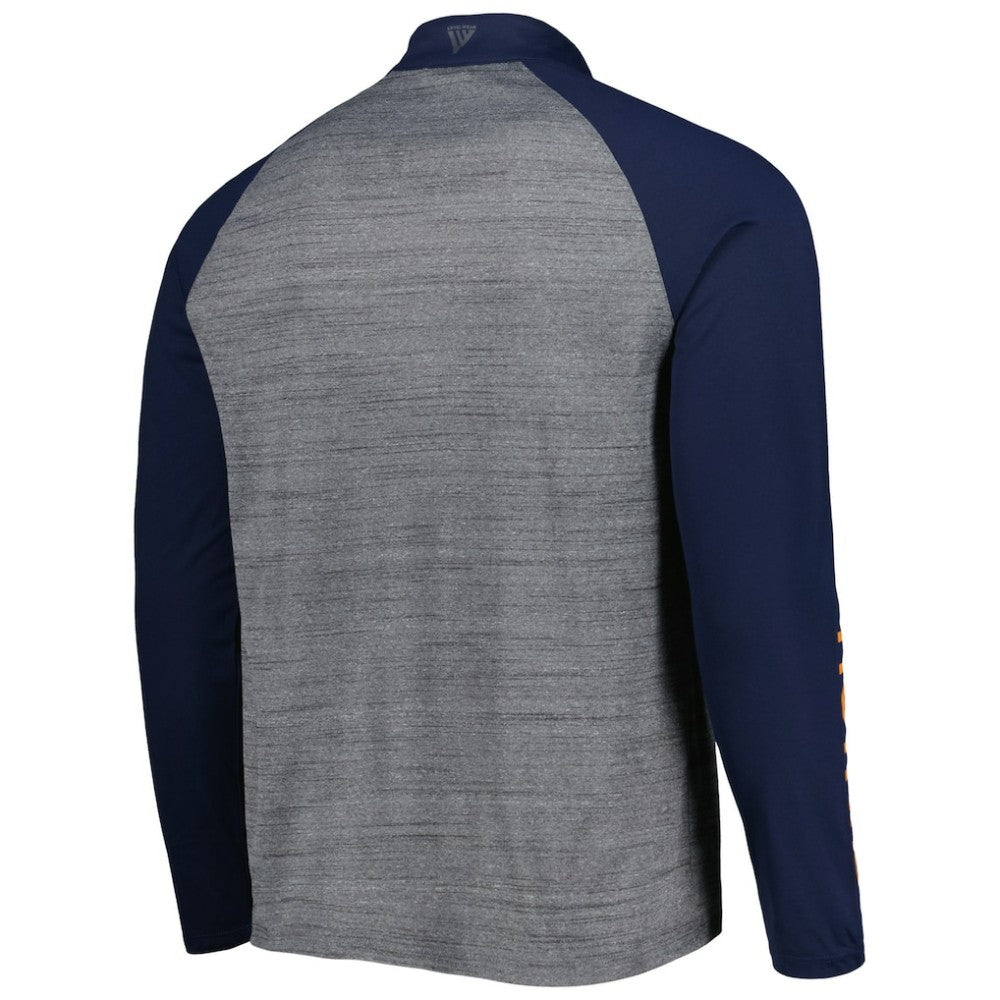 Houston Astros Levelwear Vandal Raglan Quarter-Zip Top Heather Gray