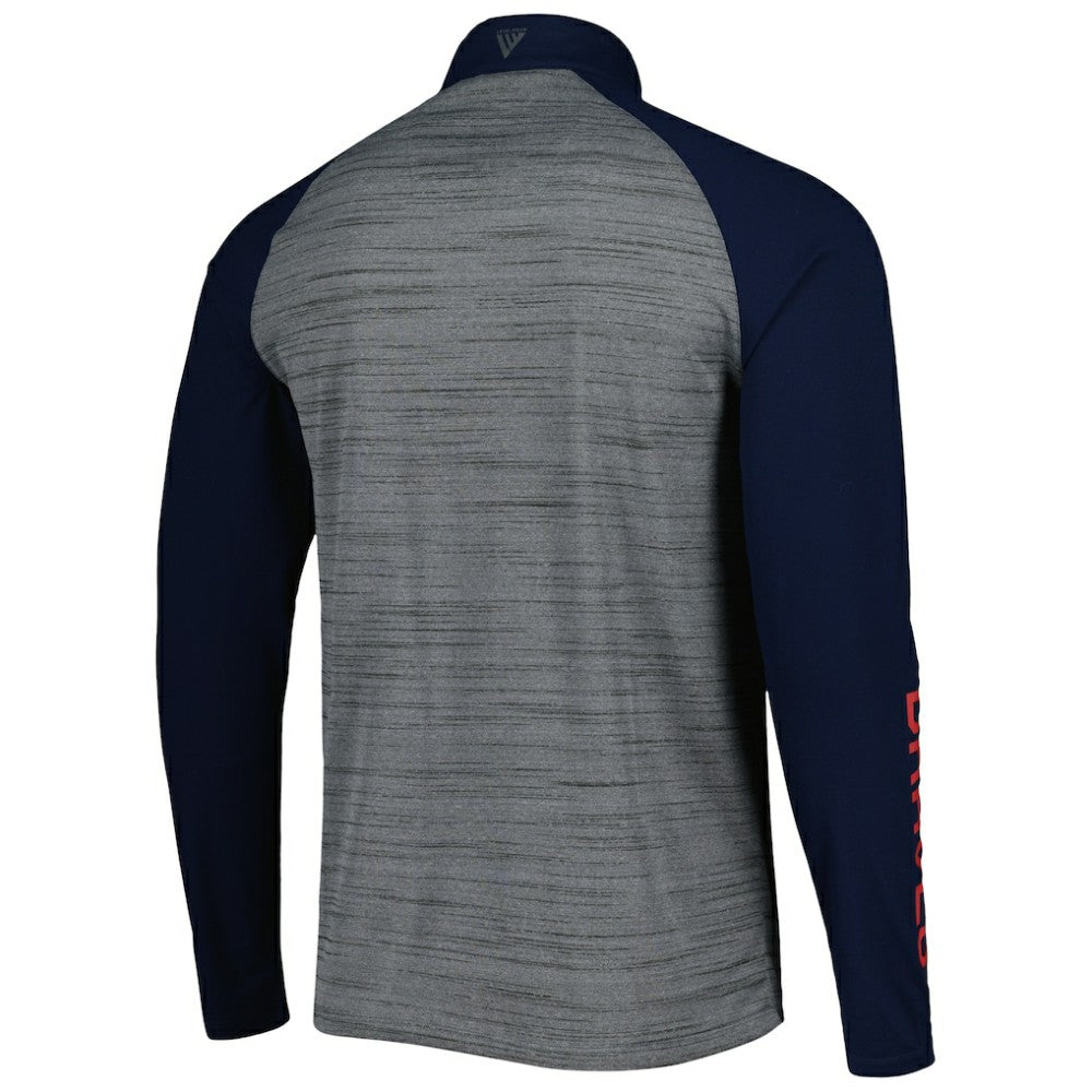 Atlanta Braves Levelwear Vandal Raglan Quarter-Zip Top Heather Gray