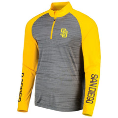 San Diego Padres Levelwear Vandal Raglan Quarter-Zip Top Heather Gray