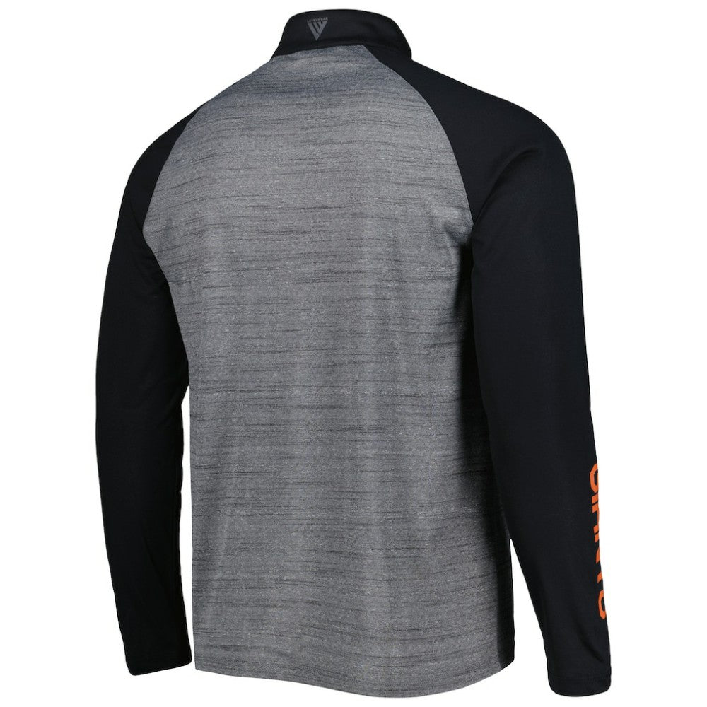 San Francisco Giants Levelwear Vandal Raglan Quarter-Zip Top Heather Gray