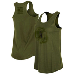 Chicago White Sox Women's 2023 Armed Forces Day Racerback Tank Top Olive | New Era