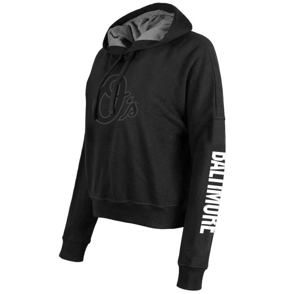 Baltimore Orioles Women's City Connect Pullover Hoodie Black | New Era