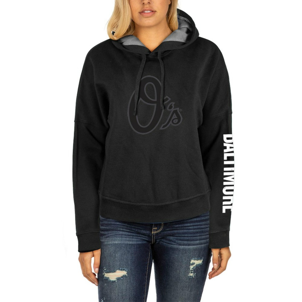 Baltimore Orioles Women's City Connect Pullover Hoodie Black | New Era