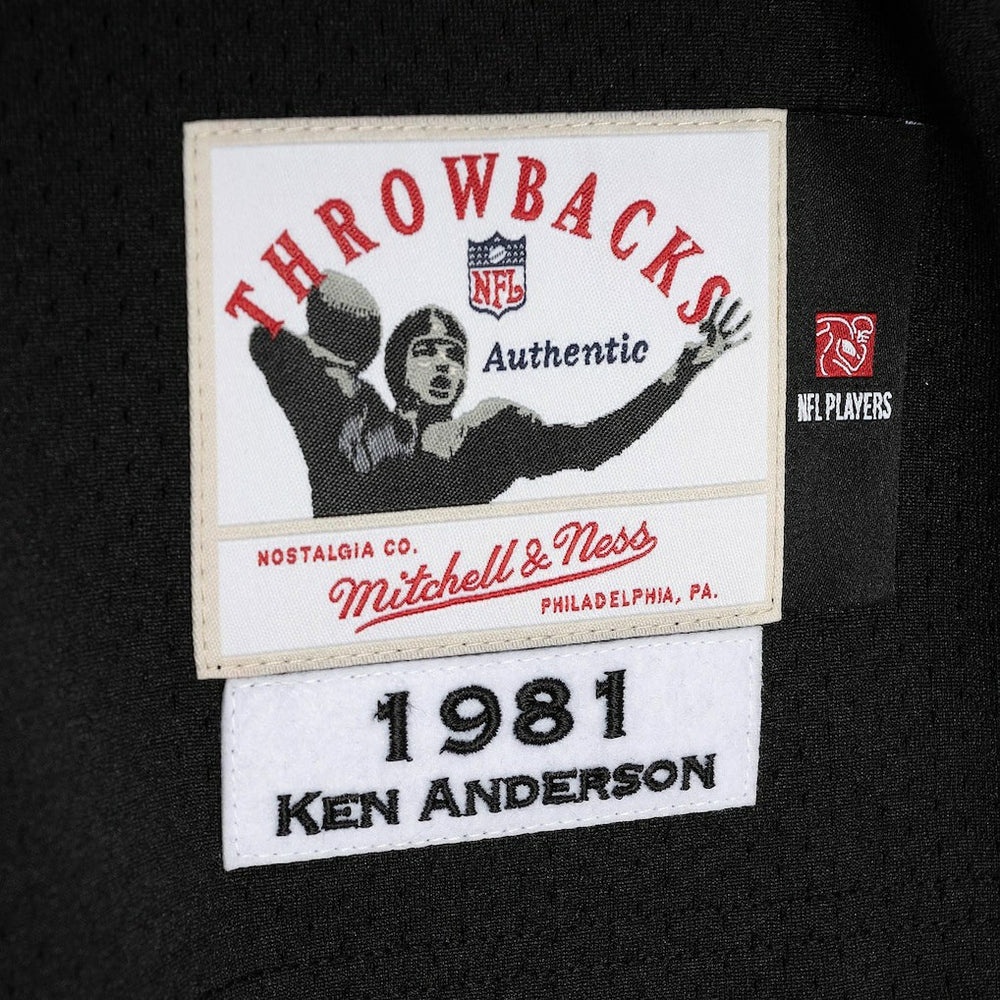 Ken Anderson Cincinnati Bengals 1981 Authentic Throwback Retired Player Jersey - Black for sale