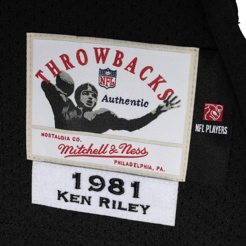 Ken Riley Cincinnati Bengals 1981 Authentic Throwback Retired Player Jersey - Black on sale