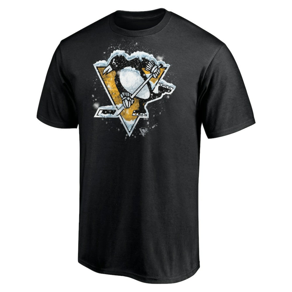Pittsburgh Penguins Snow Logo T-Shirt Black