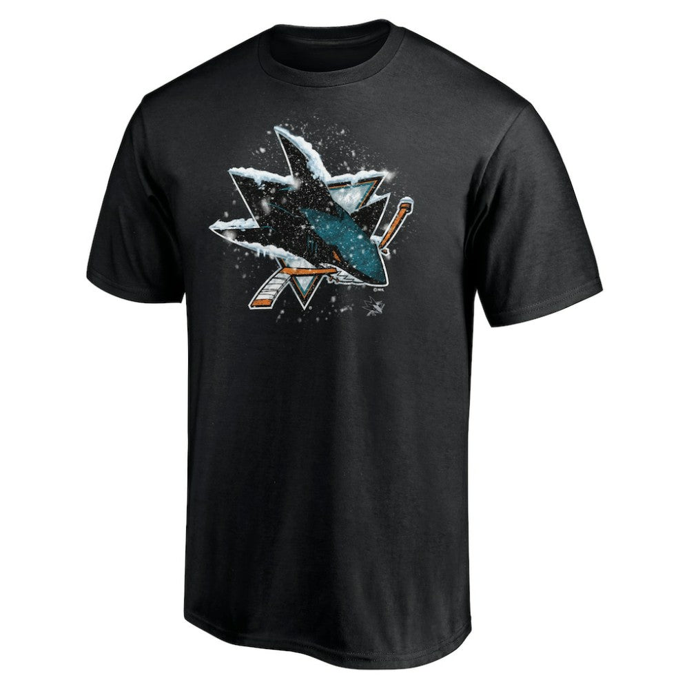 San Jose Sharks Snow Logo T-Shirt Black