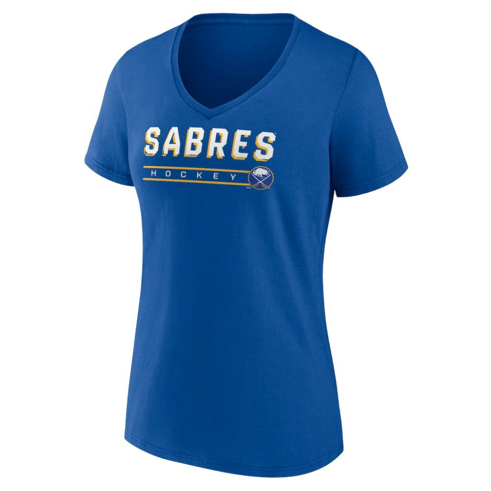 Buffalo Sabres Women's Primary Play V-Neck T-Shirt Royal