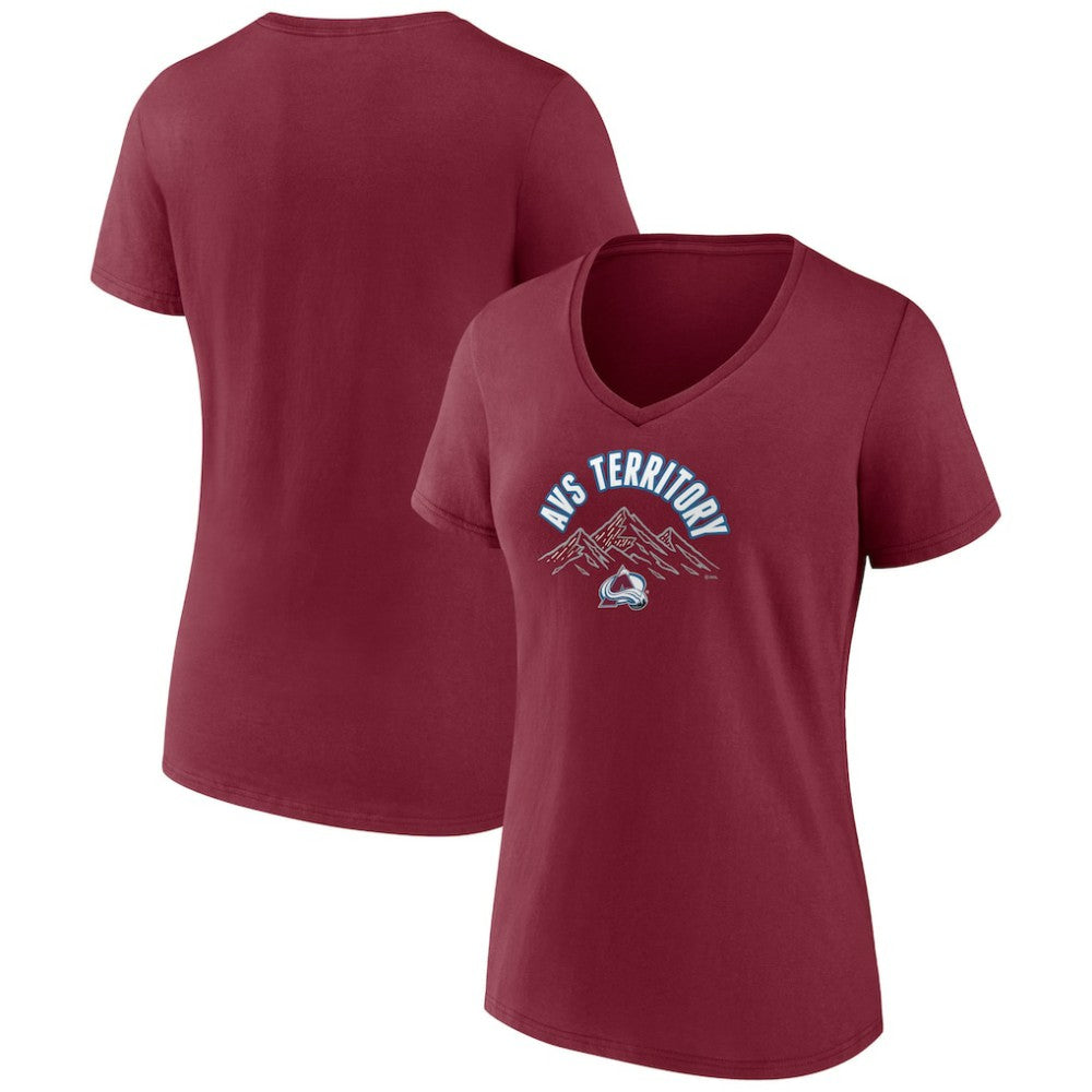 Colorado Avalanche Women's Active Edge V-Neck T-Shirt Burgundy