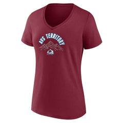 Colorado Avalanche Women's Active Edge V-Neck T-Shirt Burgundy