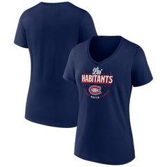 Montreal Canadiens Women's Active Edge V-Neck T-Shirt Navy