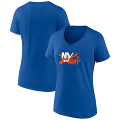 New York Islanders Women's Active Edge V-Neck T-Shirt Royal
