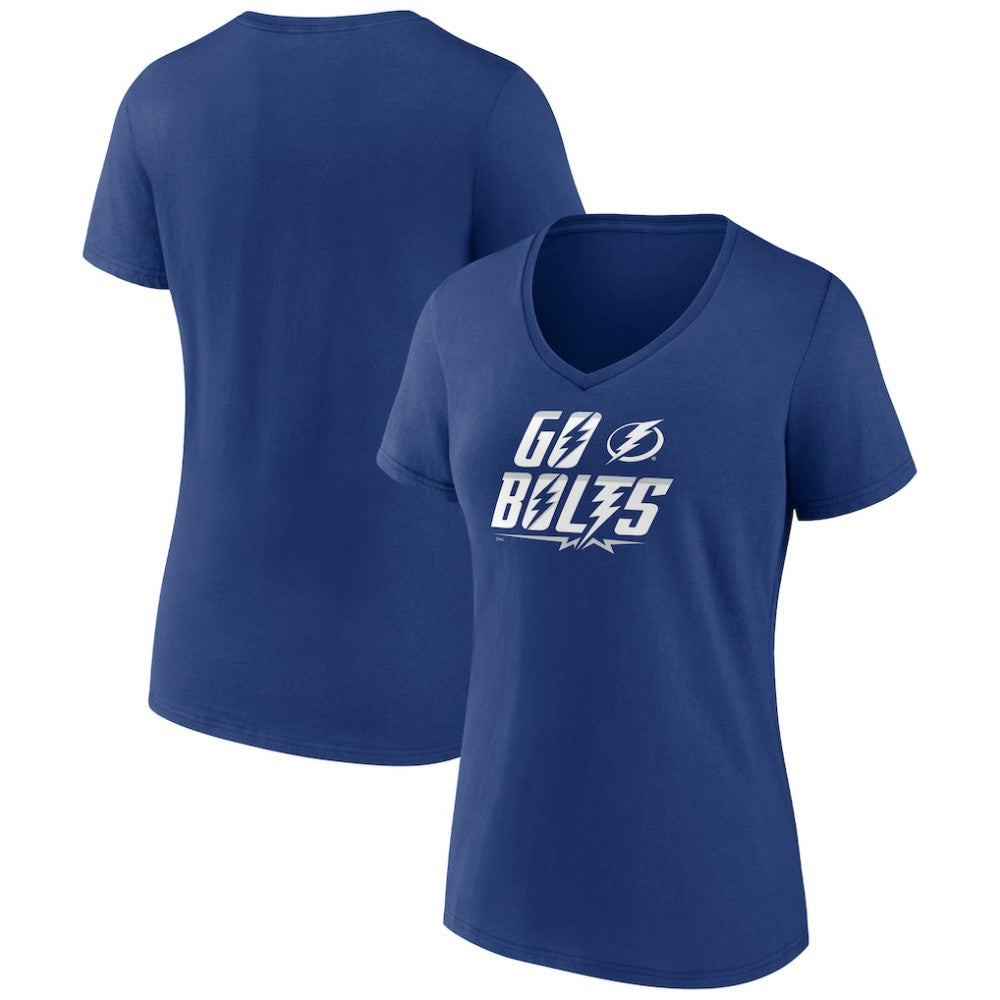 Tampa Bay Lightning Women's Active Edge V-Neck T-Shirt Blue