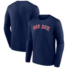 Boston Red Sox Wordmark Long Sleeve T-Shirt Navy