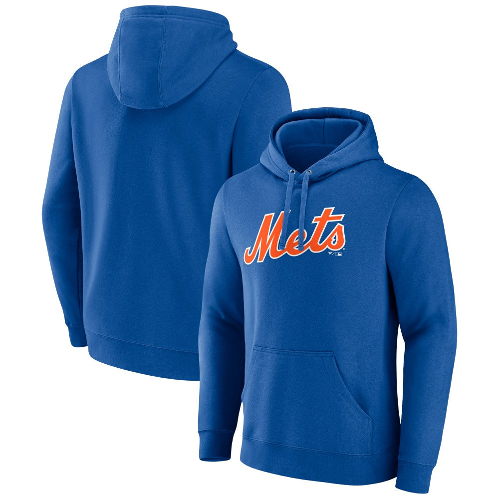 New York Mets Official Wordmark Pullover Hoodie Royal