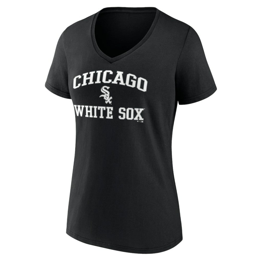 Chicago White Sox Women's Heart and Soul V-Neck T-Shirt Black