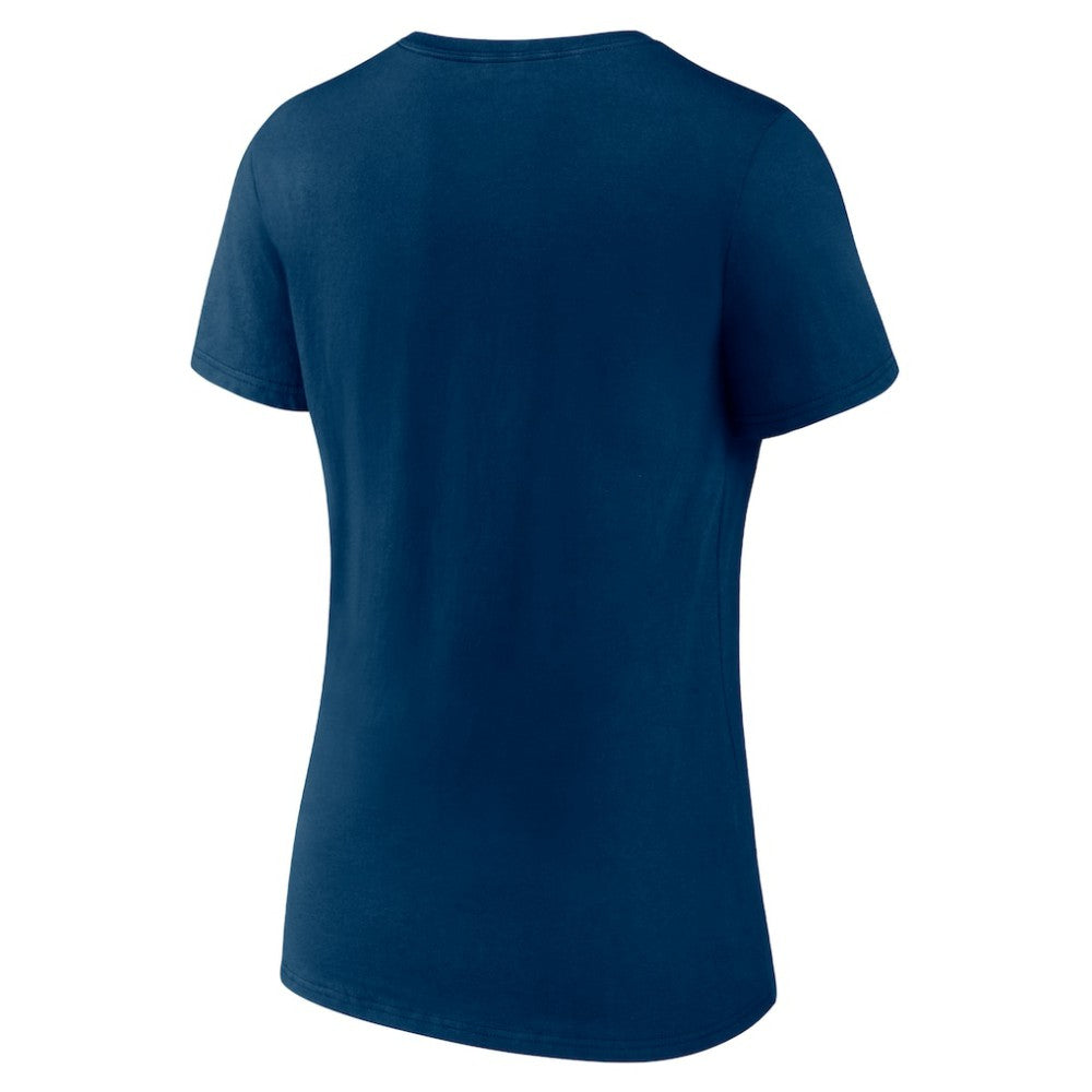 Seattle Mariners Women's Heart and Soul V-Neck T-Shirt Navy