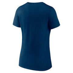 Seattle Mariners Women's Heart and Soul V-Neck T-Shirt Navy