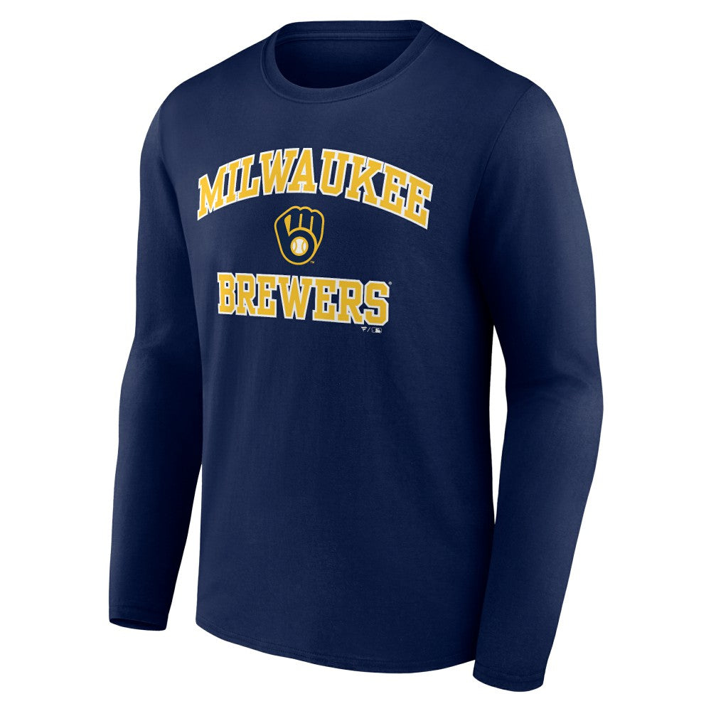 Milwaukee Brewers Heart and Soul Long Sleeve T-Shirt Navy