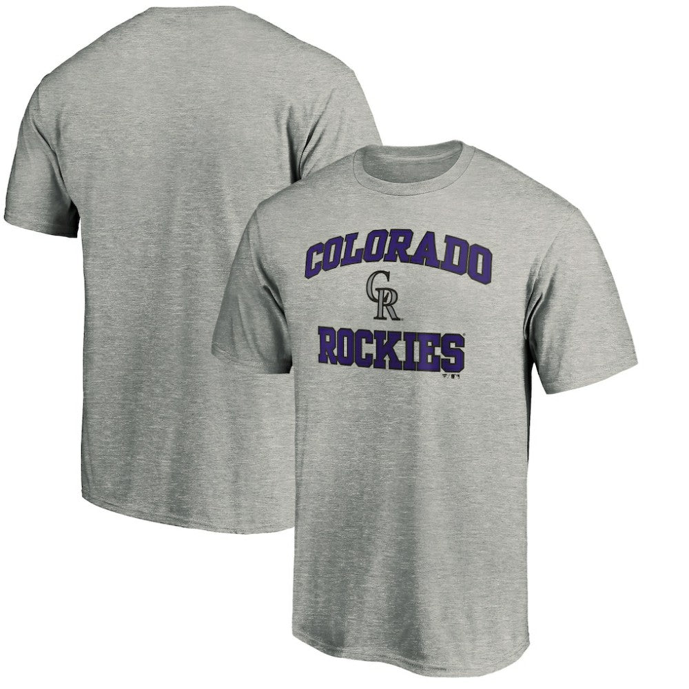 Colorado Rockies Heart & Soul T-Shirt Heather Gray