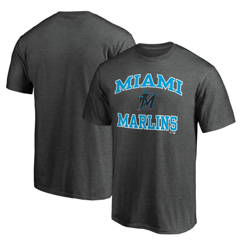 Miami Marlins Heart and Soul T-Shirt Charcoal
