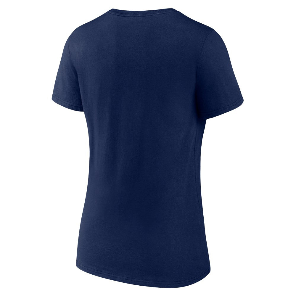 Cleveland Guardians Women's Official Logo V-Neck T-Shirt Navy