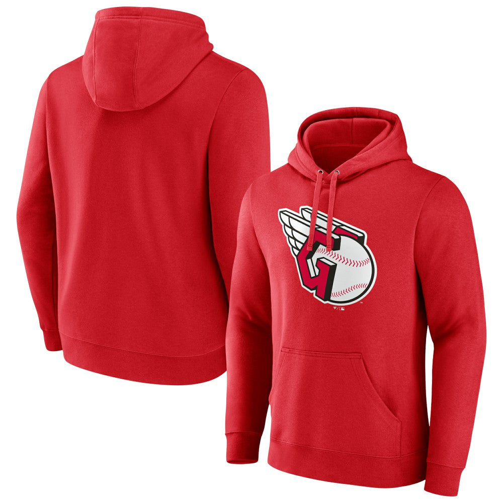 Cleveland Guardians Official Logo Pullover Hoodie Red