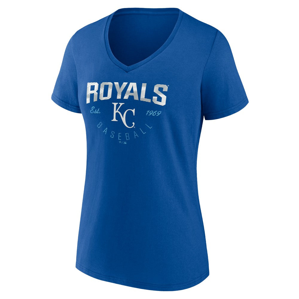 Kansas City Royals Women's Live For It Team V-Neck T-Shirt Royal