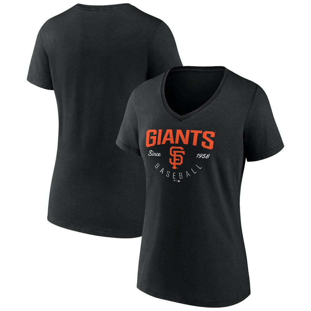 San Francisco Giants Women's Live For It Team V-Neck T-Shirt Black