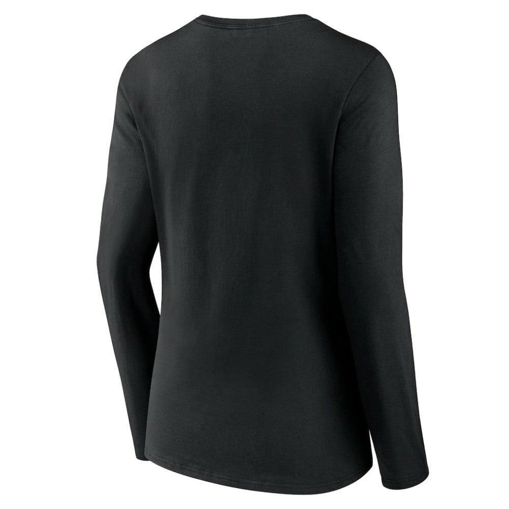 Colorado Rockies Women's Live For It Long Sleeve Long Sleeve V-Neck T-Shirt Black