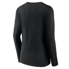 Miami Marlins Women's Live For It Long Sleeve Long Sleeve V-Neck T-Shirt Black