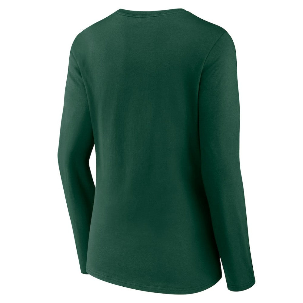 Athletics Women's Live For It Long Sleeve Long Sleeve V-Neck T-Shirt Green