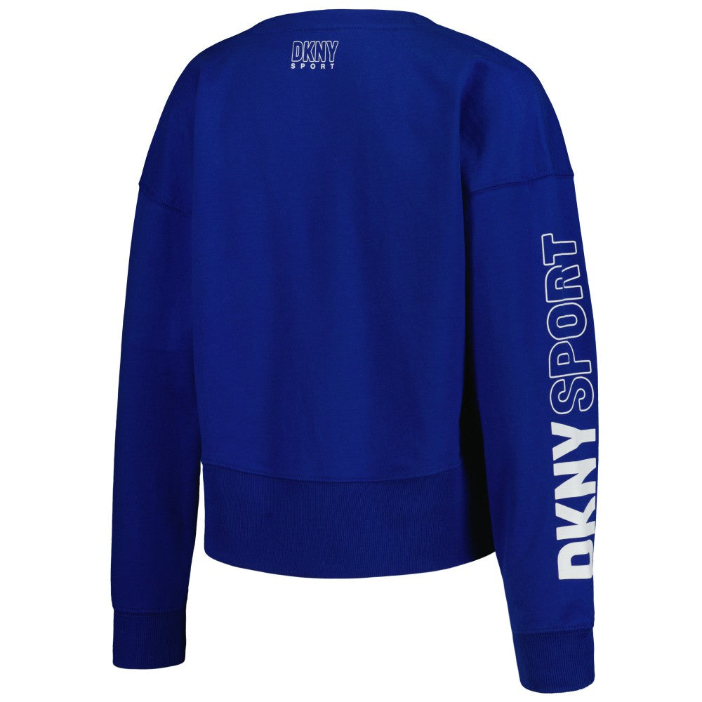 Kansas City Royals DKNY Sport Women's Lily V-Neck Pullover Sweatshirt Royal